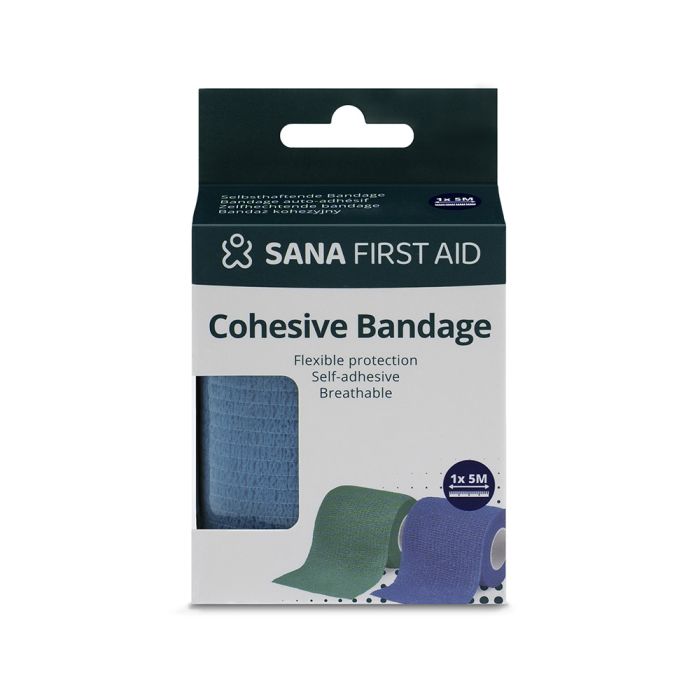 Sana Cohesief Verband 5m x 6cm - Blauw