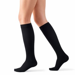 NursingCare Katoenen Steunkousen Zwart