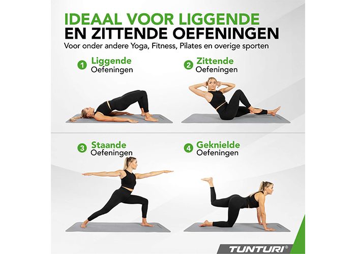 Tunturi Yogamat 8mm Grijs