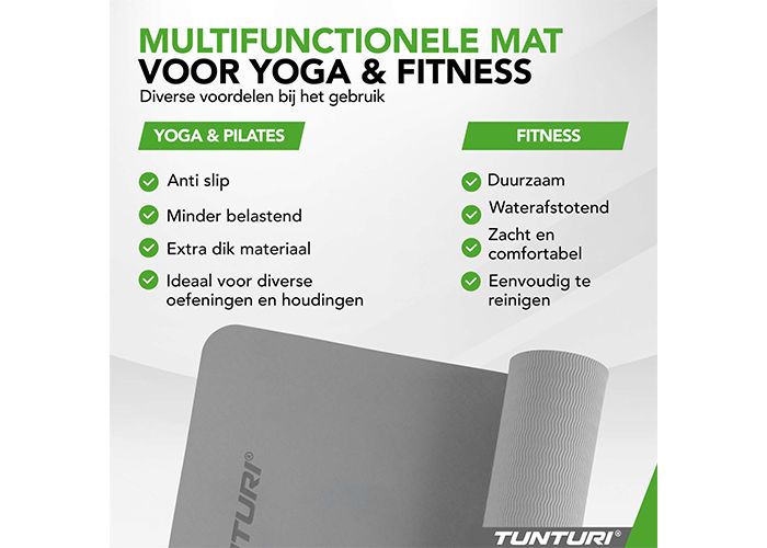Tunturi Yogamat 8mm Grijs
