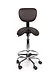 Ergonomische Hoge Zadelkruk Pro met Rugleuning en Voetring - Bruin