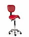 Ergonomische Hoge Zadelkruk Pro met Rugleuning - Rood