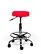 Ergonomische Tabouret Pro met Voetring - Rood