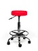 Ergonomische Tabouret Pro met Voetring - Rood