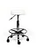 Ergonomische Tabouret Pro met Voetring - Wit