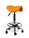 Ergonomische Hoge Zadelkruk Pro met Voetring - Oranje