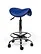 Ergonomische Hoge Zadelkruk Pro met Voetring - Blauw