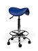Ergonomische Hoge Zadelkruk Pro met Voetring - Blauw