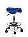 Ergonomische Zadelkruk Pro met Voetring - Blauw
