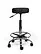 Ergonomische Hoge Tabouret Pro met Voetring - Zwart