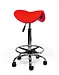 Ergonomische Hoge Zadelkruk Pro met Voetring - Rood