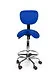 Ergonomische Zadelkruk Pro met Rugleuning en Voetring - Blauw