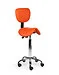 Ergonomische Hoge Zadelkruk Pro met Rugleuning - Oranje
