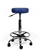 Ergonomische Hoge Tabouret Pro met Voetring - Blauw