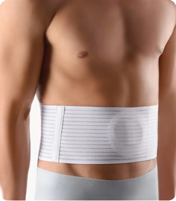 Medische buikwandbreuk band voor ondersteuning bij hernia en littekenbreuk, verstelbare buikband voor gerichte compressie